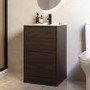 500mm Walnut Effect Freestanding Vanity Unit with Basin - Palma