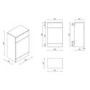 1100mm Walnut Wood Effect Toilet and Sink Unit with Round Toilet and Brushed Brass Push Button - Palma