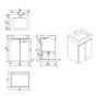 600mm Green Freestanding Vanity Unit with Basin - Panama