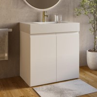 800mm White Freestanding Vanity Unit with Basin - Panama