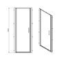 Black 8mm Glass Rectangular Hinged Shower Enclosure 800x700mm - Pavo