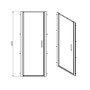 900x800mm Black 8mm Glass Rectangular Hinged Shower Enclosure - Pavo
