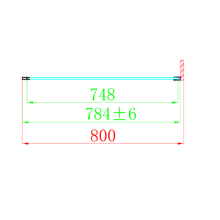 900x800mm Black 8mm Glass Rectangular Hinged Shower Enclosure - Pavo