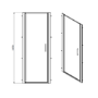 Black 8mm Glass Square Hinged Shower Enclosure 900mm - Pavo