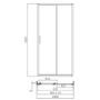 1000 x 800mm Brass Rectangular Sliding Door Shower Enclosure Suite with Toilet and Basin - Pavo