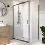 1200x900mm Gunmetal 8mm Glass Sliding Shower Enclosure - Pavo