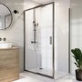 1200x900mm Gunmetal 8mm Glass Sliding Shower Enclosure - Pavo