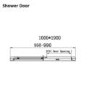 1000 x 800mm Chrome Rectangular Sliding Door Shower Enclosure with Side Panel Suite with Toilet and Basin - Carina