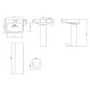 1000 x 800mm Chrome Rectangular Sliding Door Shower Enclosure with Side Panel Suite with Toilet and Basin - Carina