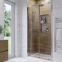 1000 x 800mm Chrome Rectangular Sliding Door Shower Enclosure Suite with Toilet and Basin - Carina