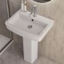 1200 x 800mm Chrome Rectangular Sliding Door Shower Enclosure with Side Panel Suite with Toilet and Basin - Carina