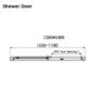 1200 x 800mm Chrome Rectangular Sliding Door Shower Enclosure with Side Panel Suite with Toilet and Basin - Carina