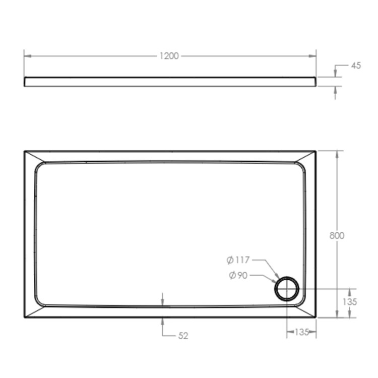 1200 x 800mm Chrome Rectangular Sliding Door Shower Enclosure with Side Panel Suite with Toilet and Basin - Carina