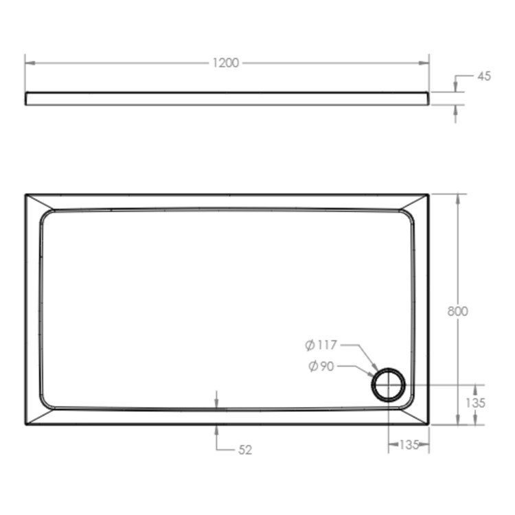1200 x 800mm Chrome Rectangular Sliding Door Shower Enclosure Suite with Toilet and Basin - Carina
