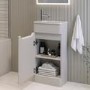 400mm Beige Freestanding Cloakroom Right Hand Vanity Unit with Basin - Pendle