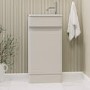 410mm Beige Freestanding Cloakroom Vanity Unit with Basin - Pendle