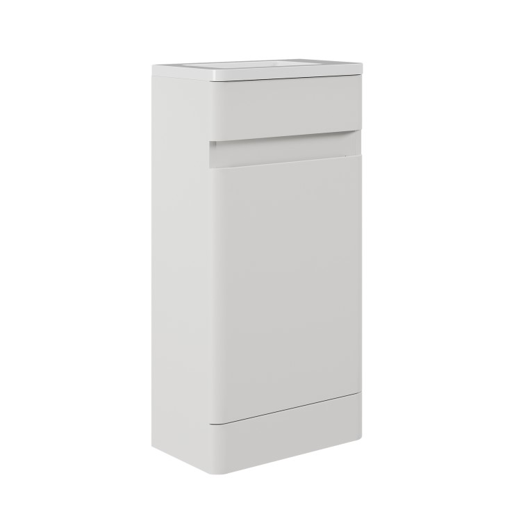410mm Beige Freestanding Cloakroom Vanity Unit with Basin - Pendle