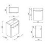 400mm Beige Wall Hung Cloakroom Right Hand Vanity Unit with Basin - Pendle