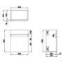 410mm Black Wall Hung Cloakroom Vanity Unit with Basin - Pendle