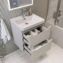 500mm Beige Wall Hung Vanity Unit with Basin - Pendle