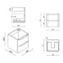 500mm Beige Wall Hung Vanity Unit with Basin - Pendle