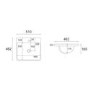 500mm Beige Wall Hung Vanity Unit with Basin - Pendle