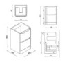 500mm Beige Freestanding Vanity Unit with Basin - Pendle