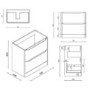 1100mm Beige Toilet and Sink Unit with Round Toilet - Pendle
