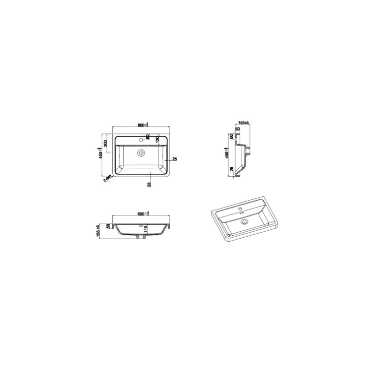 1100mm Beige Toilet and Sink Unit with Square Toilet - Pendle