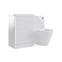1100mm White Toilet and Sink Unit with Round Toilet - Pendle