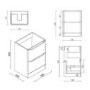 1100mm White Toilet and Sink Unit with Round Toilet - Pendle