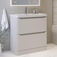 800mm Beige Freestanding Vanity Unit with Basin - Pendle