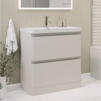 800mm Beige Freestanding Vanity Unit with Basin - Pendle