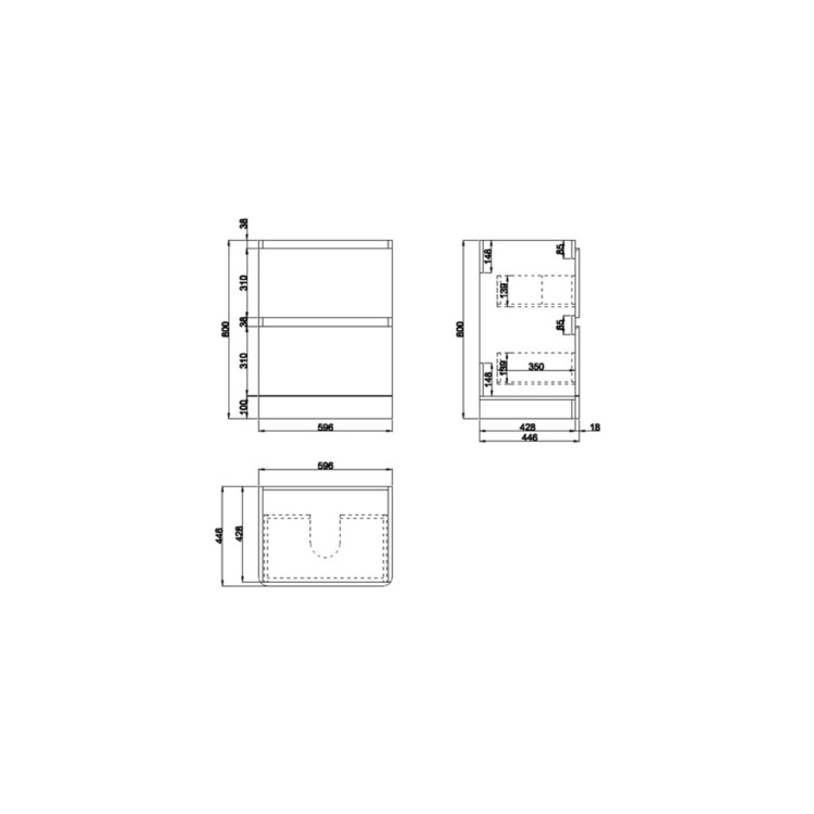 1300mm Beige Toilet and Sink Unit with Square Toilet - Pendle