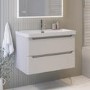 800mm Beige Wall Hung Vanity Unit with Basin - Pendle