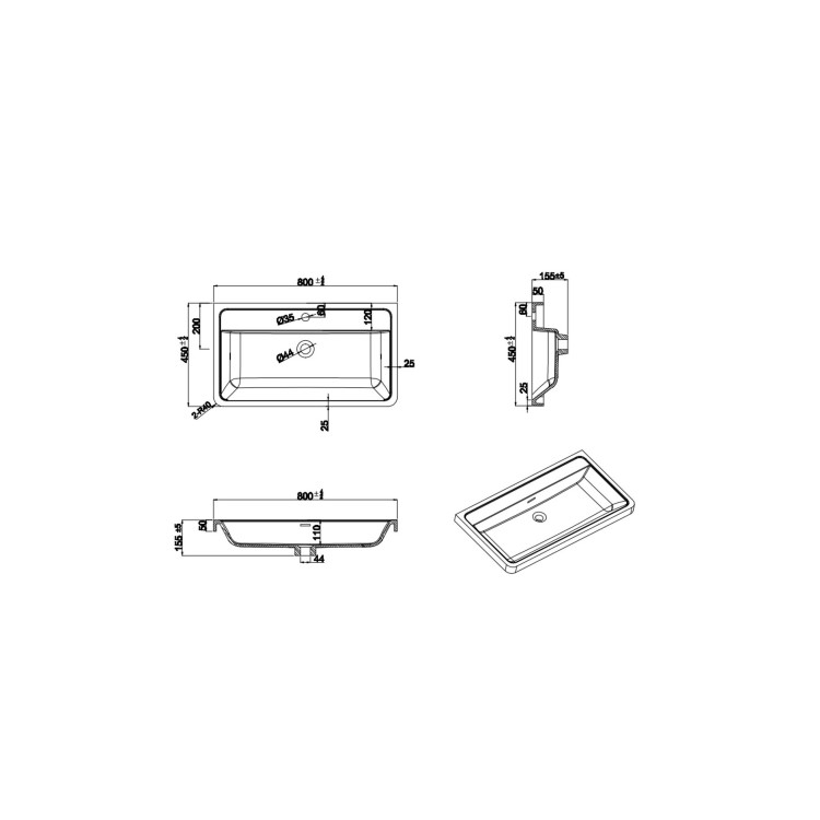 800mm Beige Wall Hung Vanity Unit with Basin - Pendle