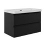 800mm Black Wall Hung Vanity Unit with Basin – Pendle