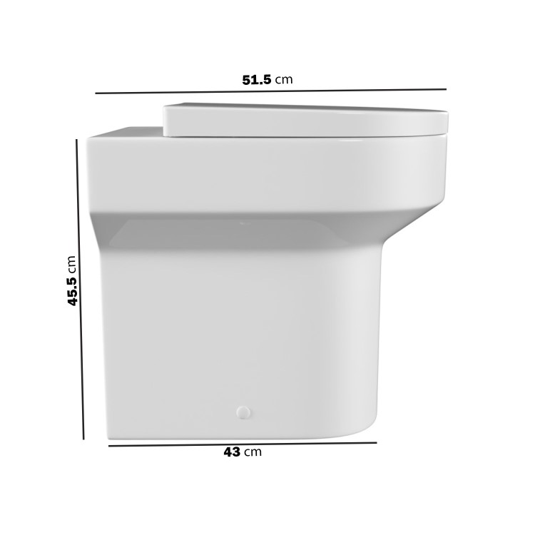 Back to Wall Rimless Comfort Height Toilet with Soft Close Seat - Pendle