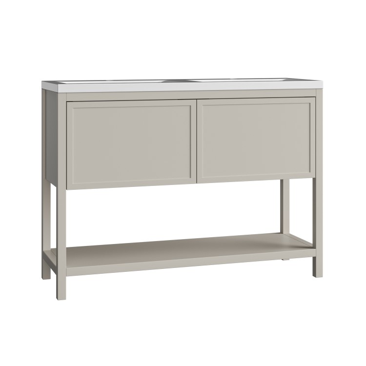 1200mm Beige Freestanding Double Vanity Unit with Basin - Perla