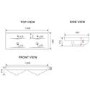 1200mm Beige Freestanding Double Vanity Unit with Basin - Perla