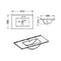 600mm Green Freestanding Vanity Unit with Basin - Perla