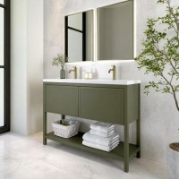 1200mm Green Freestanding Double Vanity Unit with Basin - Perla