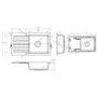 Single Bowl White Inset Composite Kitchen Sink and Reversible Drainer with Chrome Dual Lever Mixer Tap - Enza
