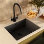 Matt Black Dual Lever Monobloc Kitchen Mixer Tap – Enza Tamara
