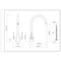 Dual Lever Gunmetal Monobloc Kitchen Mixer Tap - Enza Tamara