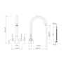 Brushed Brass Dual Lever Monobloc Kitchen Mixer Tap - Enza Tamara