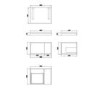 GRADE A2 - 600mm Black Wall Hung Countertop Shelves - Porto