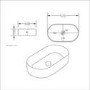 800mm Wood Effect Wall Hung Countertop Vanity Unit with Black Oval Basin and Shelf - Porto