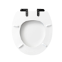 Traditional Close Coupled Toilet with Wooden Soft Close Seat & Matt Black Handle - Park Royal