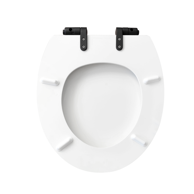 Traditional Close Coupled Toilet with Wooden Soft Close Seat & Matt Black Handle - Park Royal